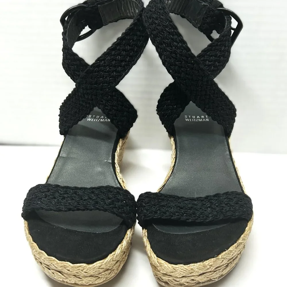 Stuart Weitzman braided wedges in 9 ½ M - Picture 3 of 9